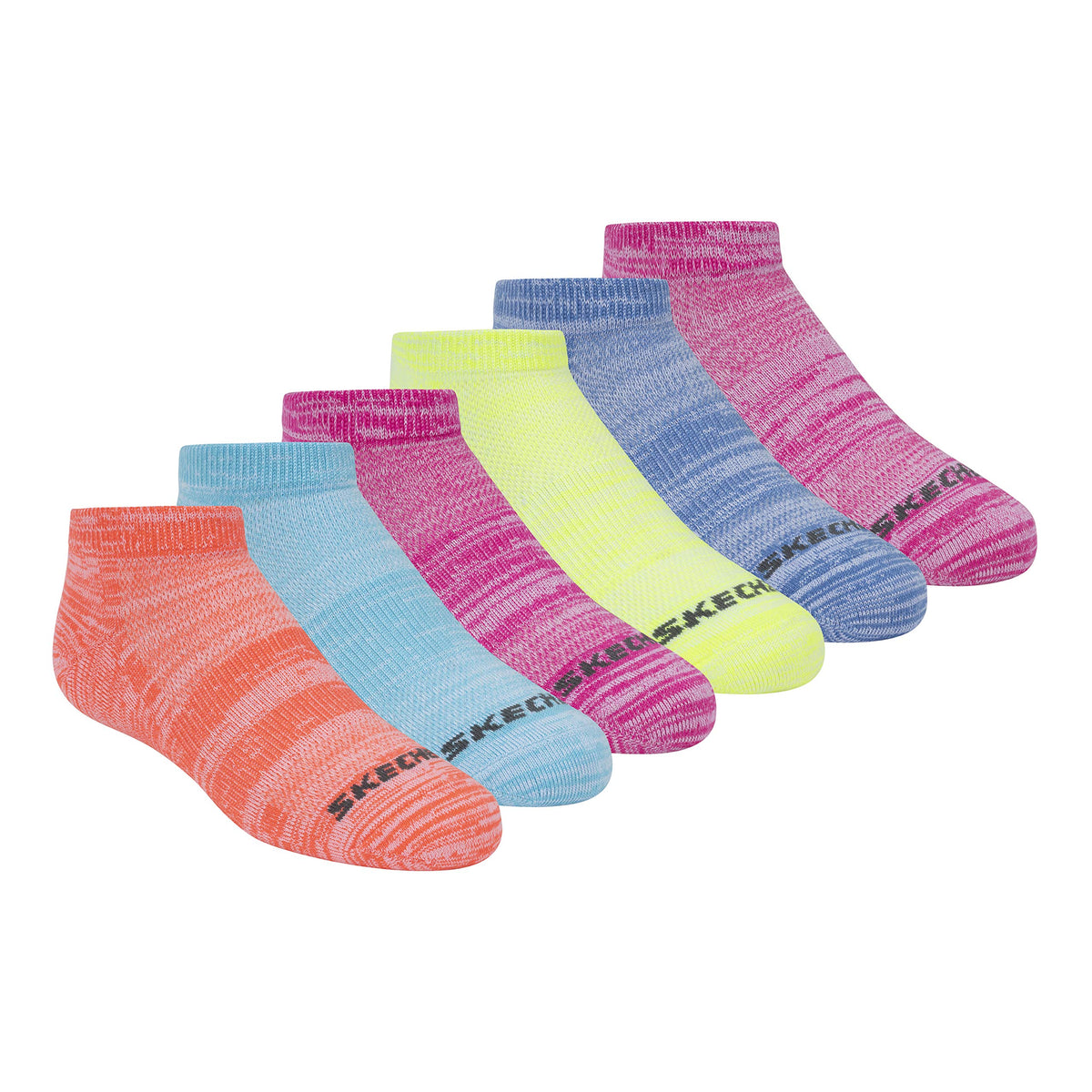 Skechers Girls' 6 Pack Low Cut Socks