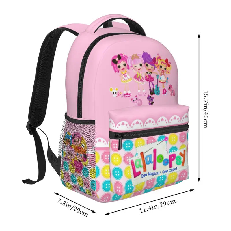 Lalaloopsy Backpack We're Lalaloopsy Netflix Large Laptop Backpack MGA Lalaloopsy Lightweight Backpack Casual Daypack School Bag for Kids Teen Boy Girl