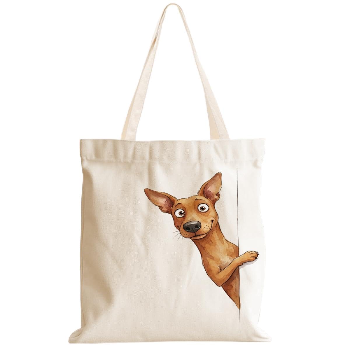 Cartoon Canvas Tote Bag, Gifts for Women Men Birthday Christmas Reusable Tote Shoulder Bag for Grocery Shopping 02