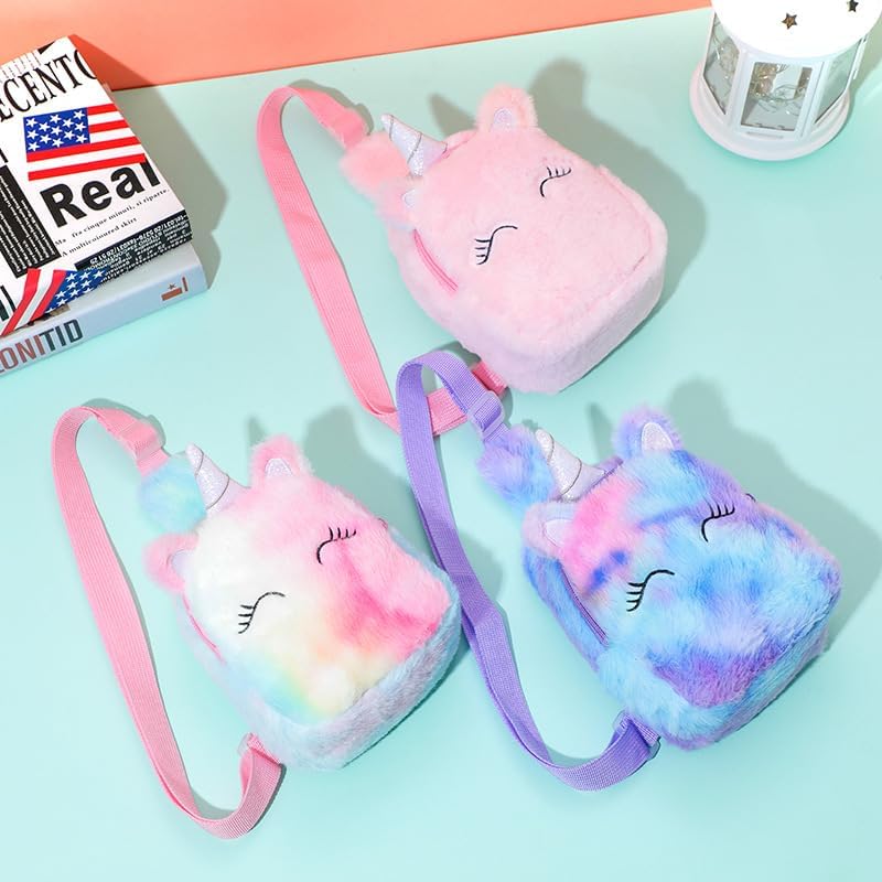 Kids Crossbody Bag Kids Sling Bags, Small Plush Sling Bag for Kids Travel Bag for Kids, Unicorn Sling Bag for Girls