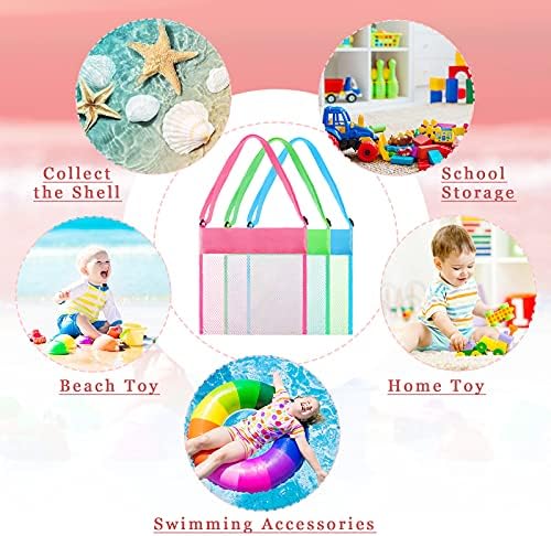 Frienda 15 Pack Mesh Beach Tote Bag