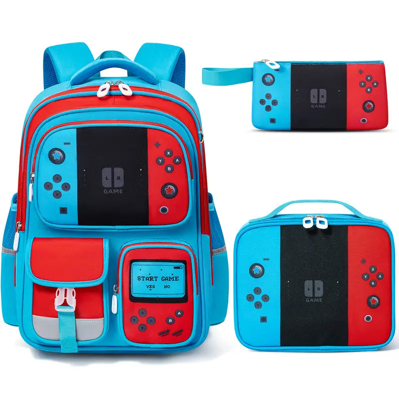 Fimibuke 3PCS Waterproof Backpack for School,Oxford Cloth Bookbag Set with Lunch Box & Pencil Case,school bag for Elementary Middle High School,Back to School Gift,Birthday's Gift
