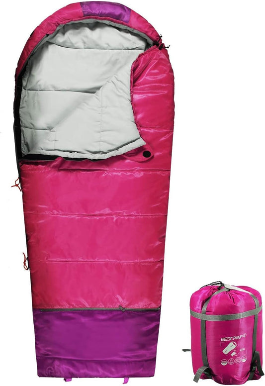 REDCAMP Kids Mummy Sleeping Bag for Camping