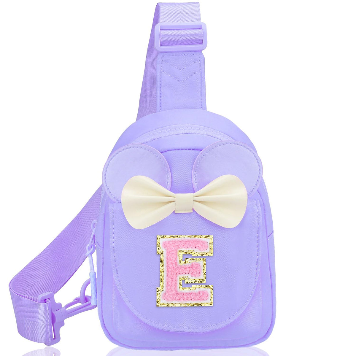Girls Birthday Gifts for Kids - Initial Pink Small Sling Bags for Girl Fanny Pack Belt Bag for Crossbody Bags Purse for Kids Little Girl Gifts Pink A