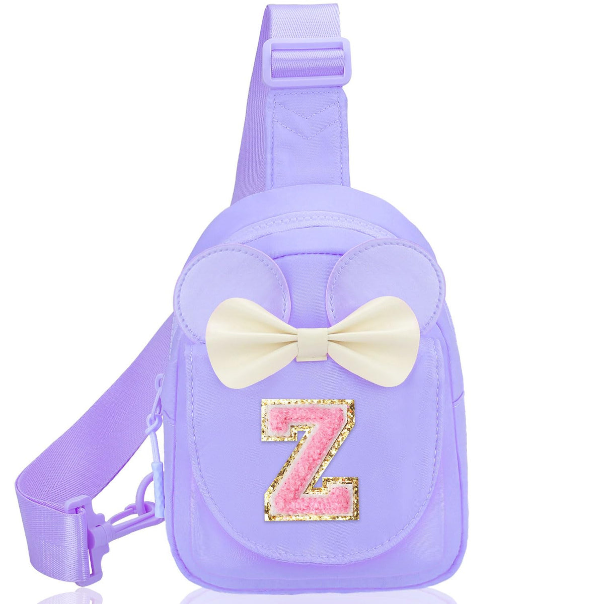 Girls Birthday Gifts for Kids - Initial Pink Small Sling Bags for Girl Fanny Pack Belt Bag for Crossbody Bags Purse for Kids Little Girl Gifts Pink A