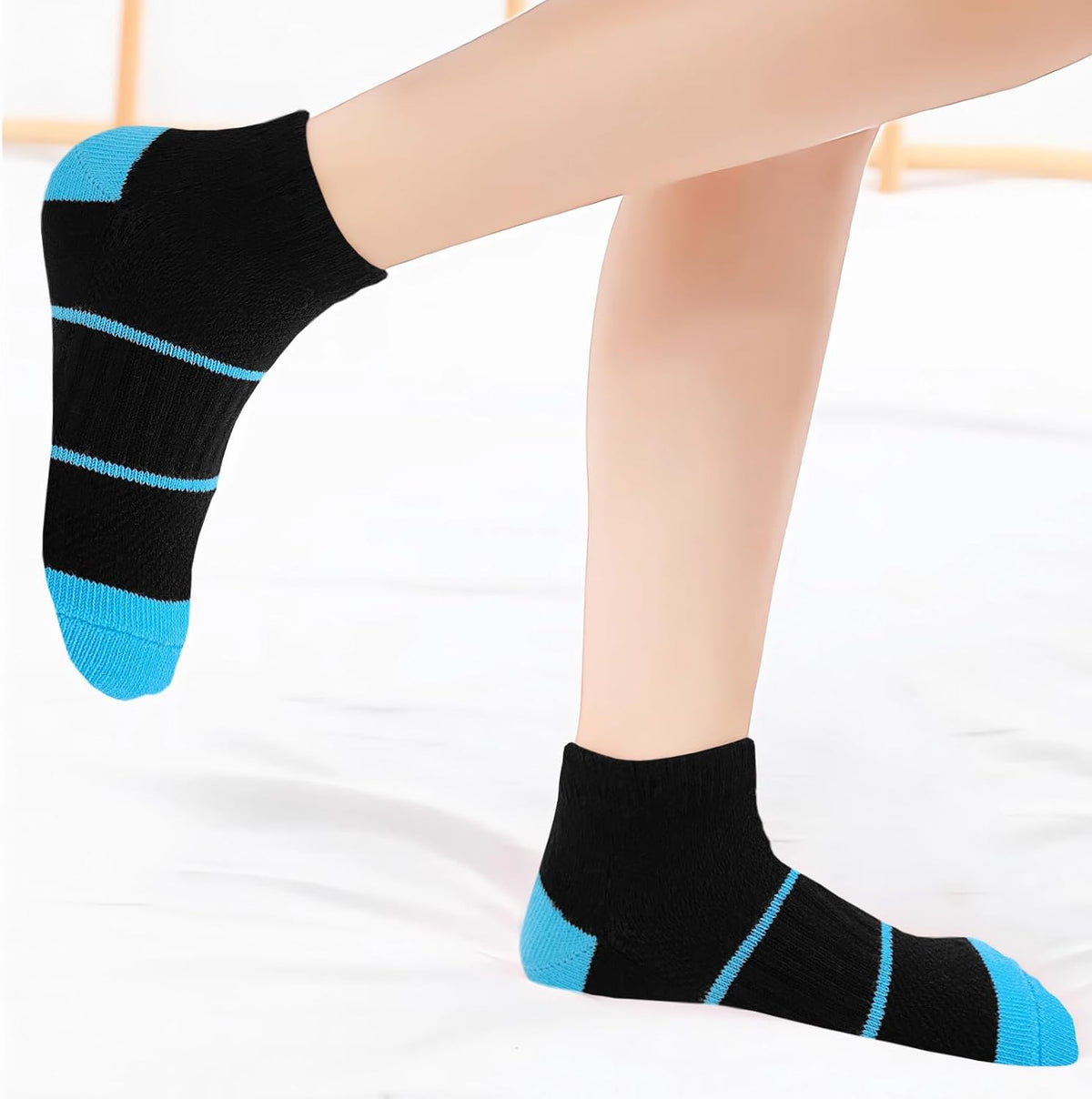 Bemeol Girls Socks 12 Pairs Ankle Socks Girls Low Cut Athletic Sock for Little Big Kids