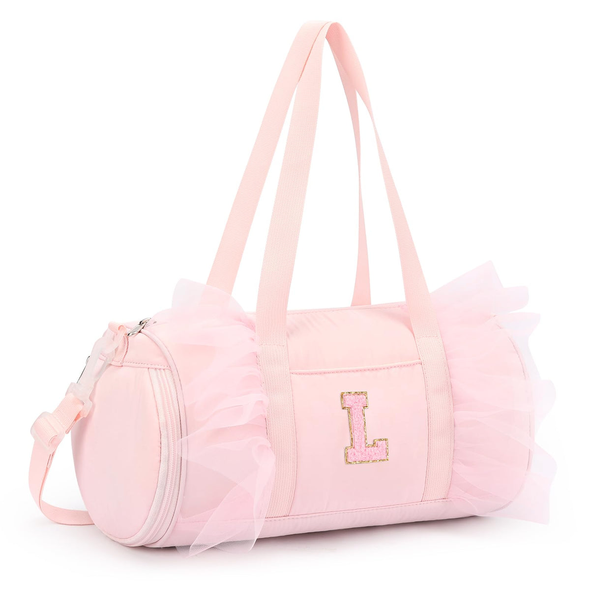 mibasies Ballet Dance Bag for Girls 4-6, Personalized Letter A Pink Gift