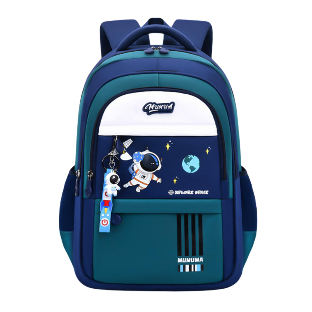 MITOWERMI Astronaut-space Backpack for Boys-Girls Elementary Middle School Bookbag Backpack for Girls Kids Lightweight Back Pack Blue-green