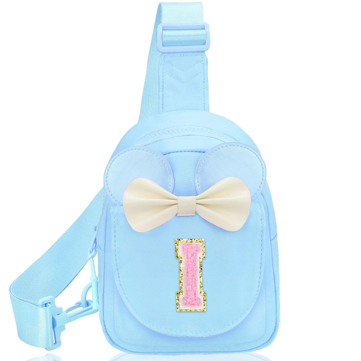 Girls Birthday Gifts for Kids - Initial Pink Small Sling Bags for Girl Fanny Pack Belt Bag for Crossbody Bags Purse for Kids Little Girl Gifts Pink A