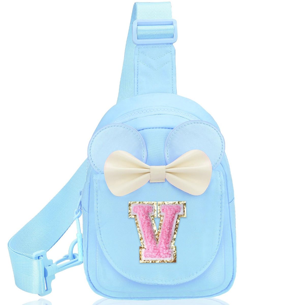 Girls Birthday Gifts for Kids - Initial Pink Small Sling Bags for Girl Fanny Pack Belt Bag for Crossbody Bags Purse for Kids Little Girl Gifts Pink A