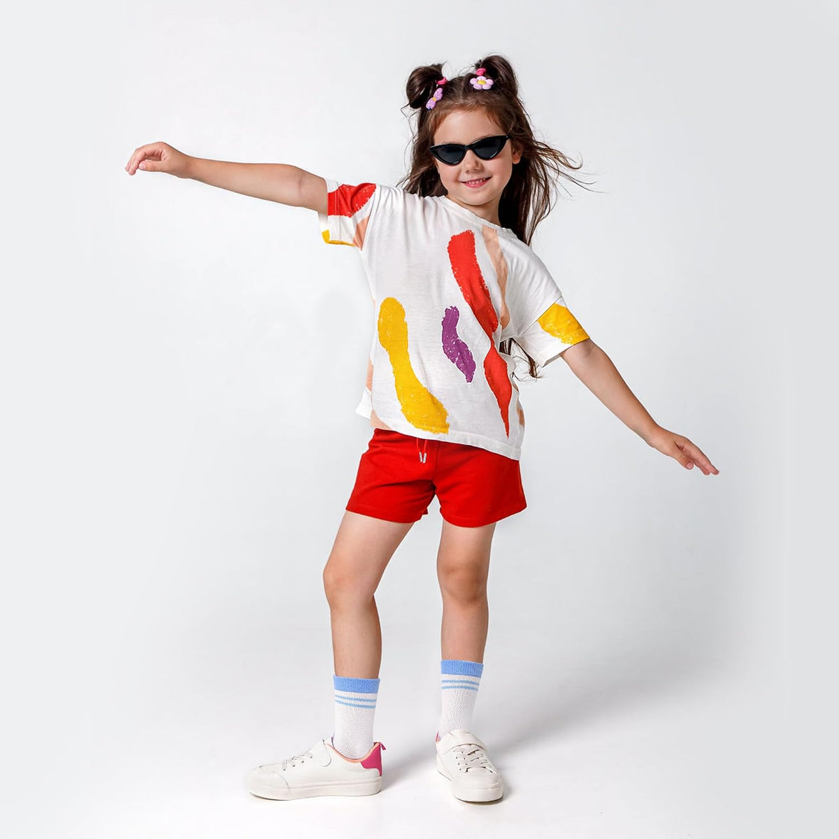 12 Pairs Girls Crew Socks,Kids Athletic School Socks Ages 2-14