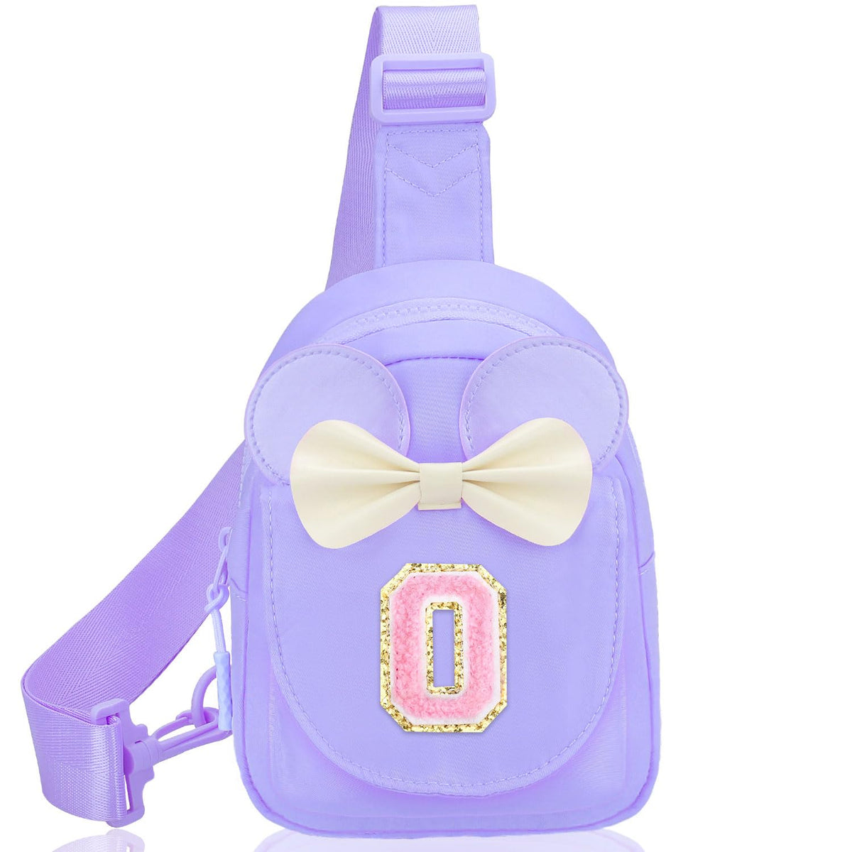 Girls Birthday Gifts for Kids - Initial Pink Small Sling Bags for Girl Fanny Pack Belt Bag for Crossbody Bags Purse for Kids Little Girl Gifts Pink A