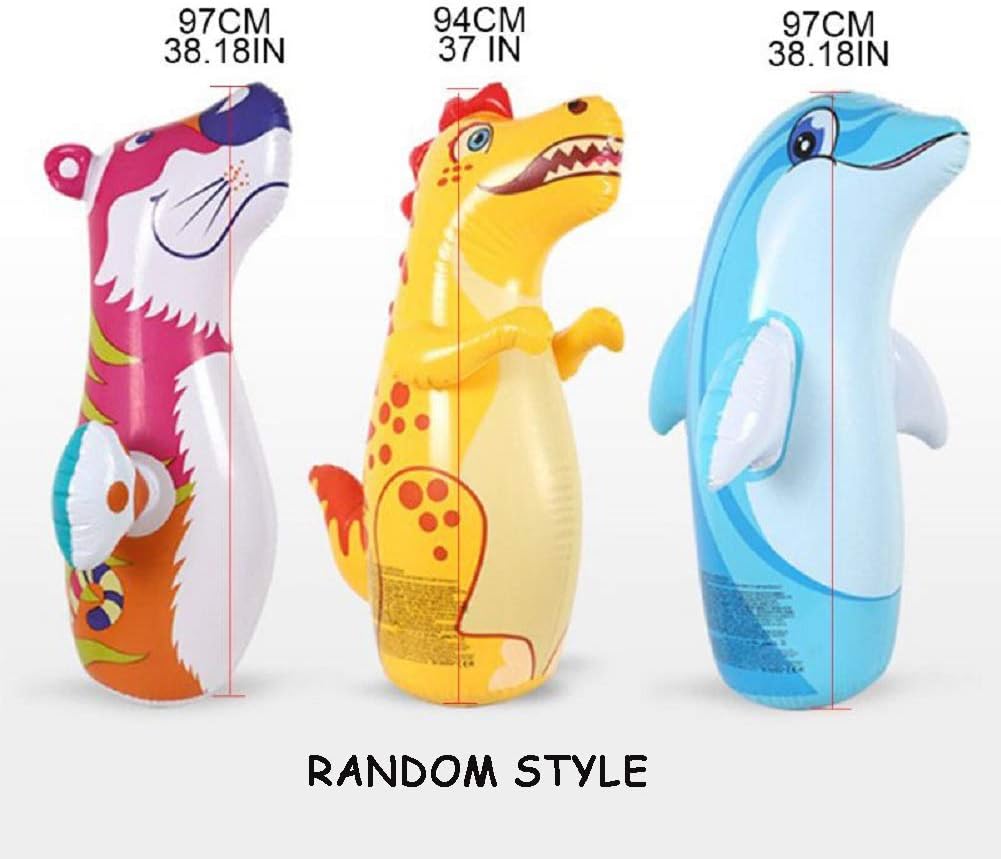 INTEX 3D Bop Bag Blow Up Inflatable Tiger, Dinosaur & Dolphin. (Package will include any 1 item)