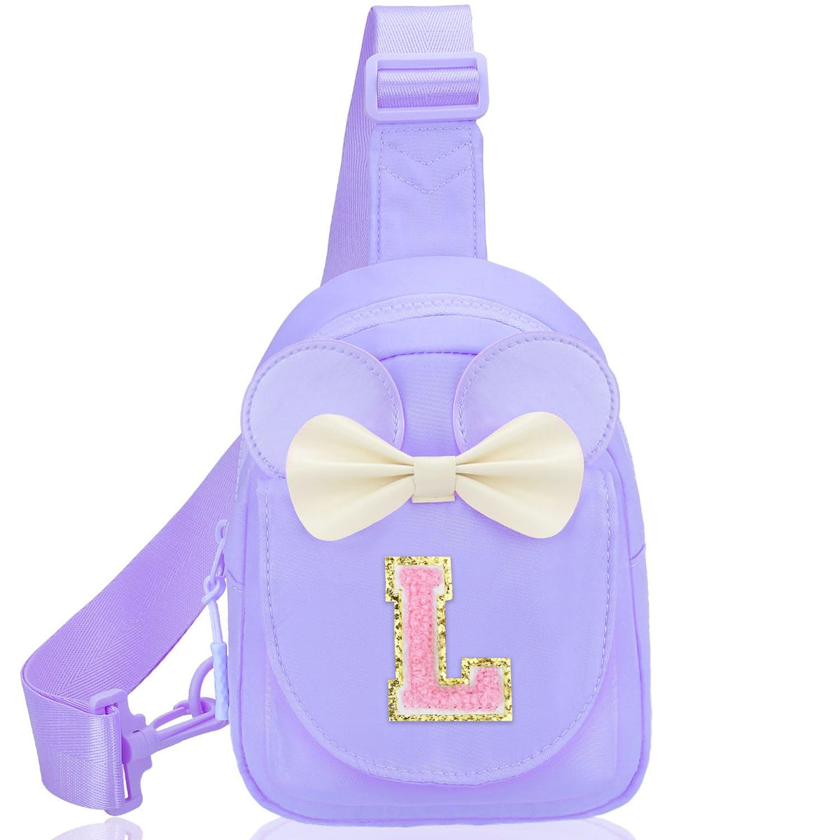 Girls Birthday Gifts for Kids - Initial Pink Small Sling Bags for Girl Fanny Pack Belt Bag for Crossbody Bags Purse for Kids Little Girl Gifts Pink A