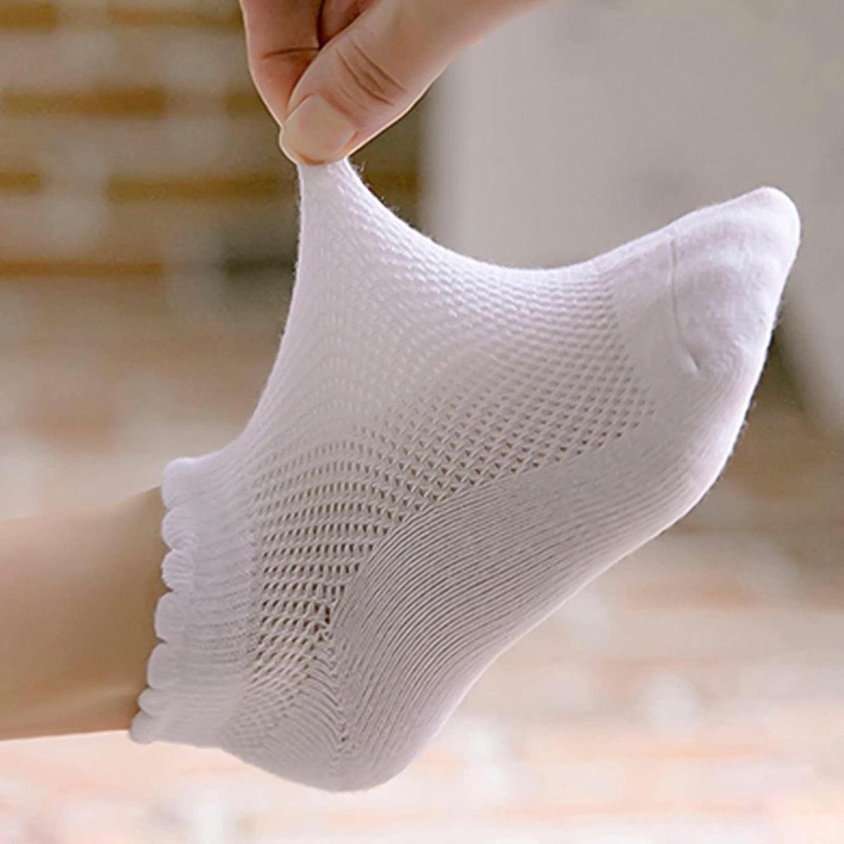 5 Pack Toddler Girls Boys Mesh Thin Cotton Low Cut Kids No Show Ankle Socks