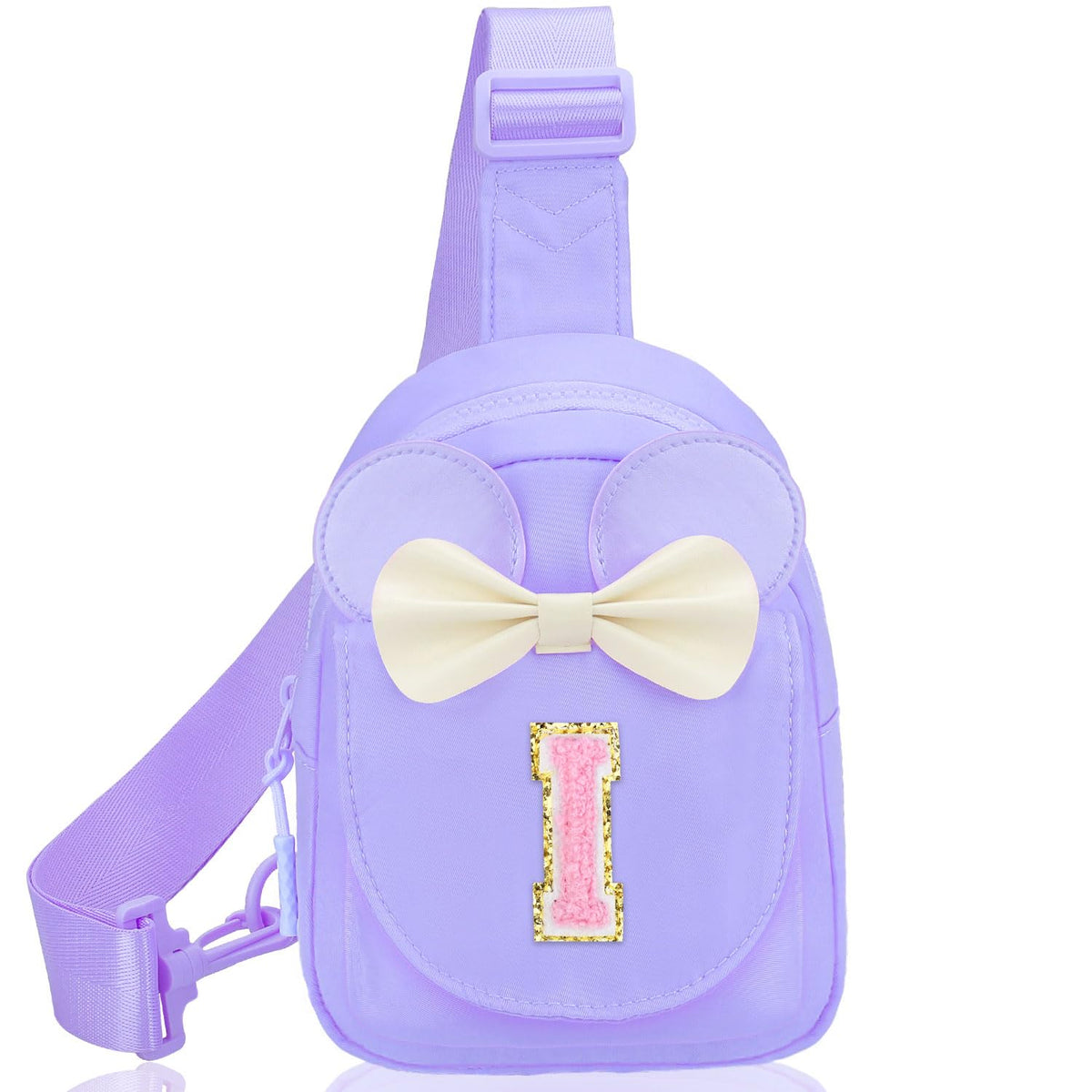 Girls Birthday Gifts for Kids - Initial Pink Small Sling Bags for Girl Fanny Pack Belt Bag for Crossbody Bags Purse for Kids Little Girl Gifts Pink A