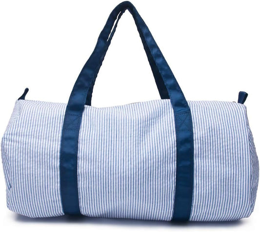 Seersucker Kids Duffle Bag, Overnight Weekender Bag for Toddler Boys & Girls