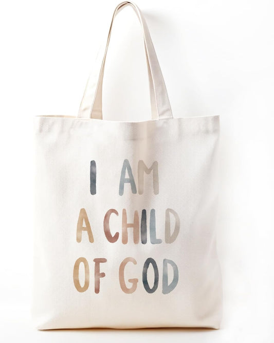 Christian Bible Inspirational Tote Bag for Church Baptism