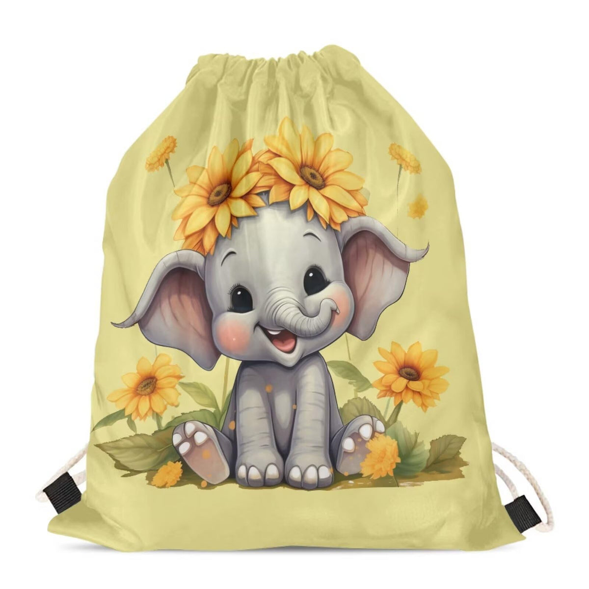 Upetstory Sunflower Giraffe Drawstring Backpack Cinch Sackpack for Women Medium Gym Bag Lightweight Draw String Bag Sports Yoga Rucksack Swim Travel Day Pack
