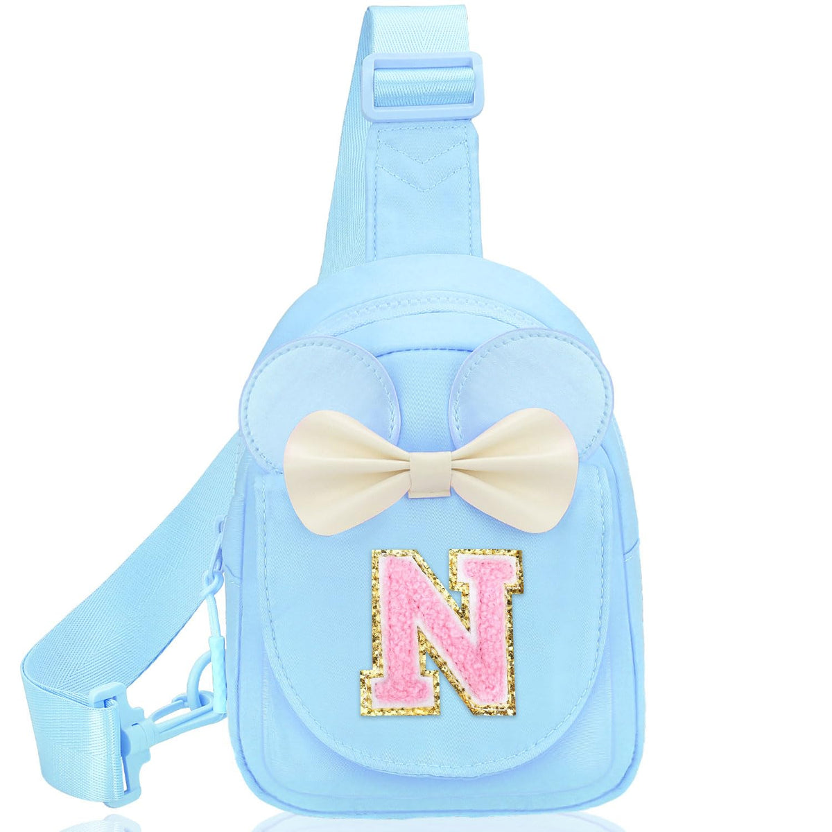 Girls Birthday Gifts for Kids - Initial Pink Small Sling Bags for Girl Fanny Pack Belt Bag for Crossbody Bags Purse for Kids Little Girl Gifts Pink A