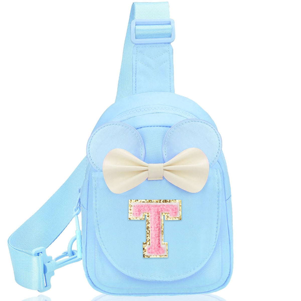 Girls Birthday Gifts for Kids - Initial Pink Small Sling Bags for Girl Fanny Pack Belt Bag for Crossbody Bags Purse for Kids Little Girl Gifts Pink A