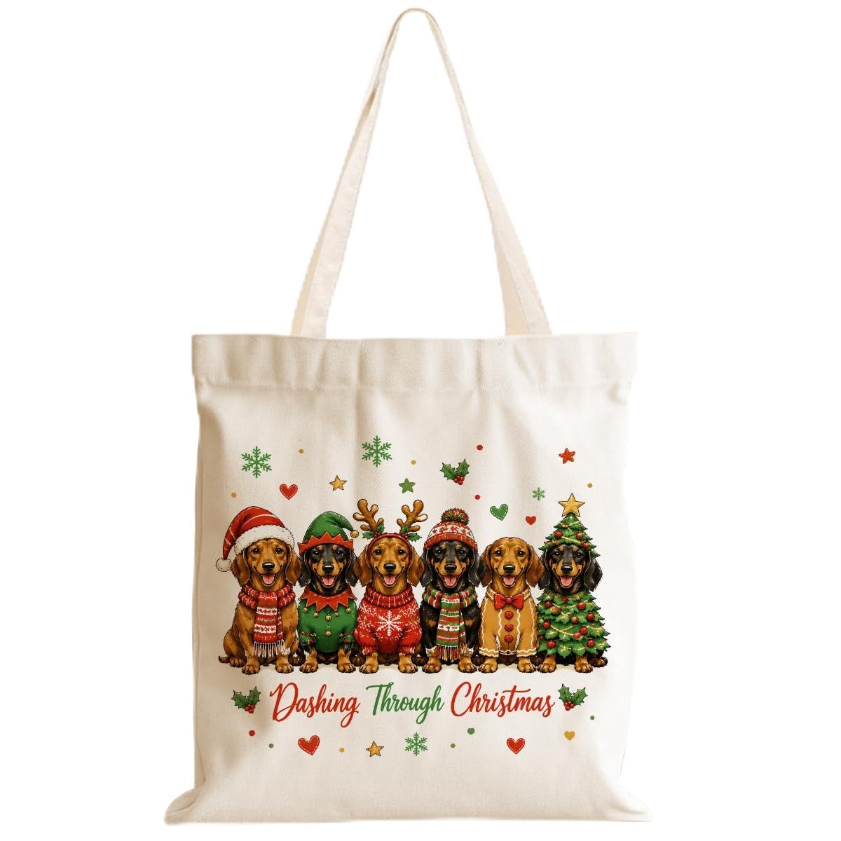 Cartoon Canvas Tote Bag, Gifts for Women Men Birthday Christmas Reusable Tote Shoulder Bag for Grocery Shopping 02