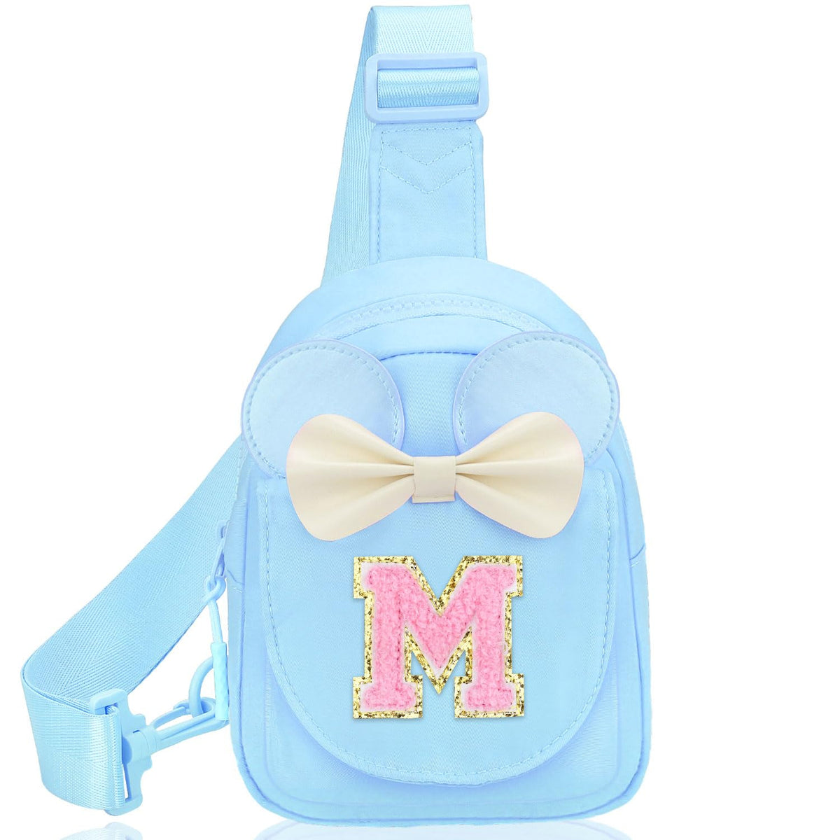 Girls Birthday Gifts for Kids - Initial Pink Small Sling Bags for Girl Fanny Pack Belt Bag for Crossbody Bags Purse for Kids Little Girl Gifts Pink A