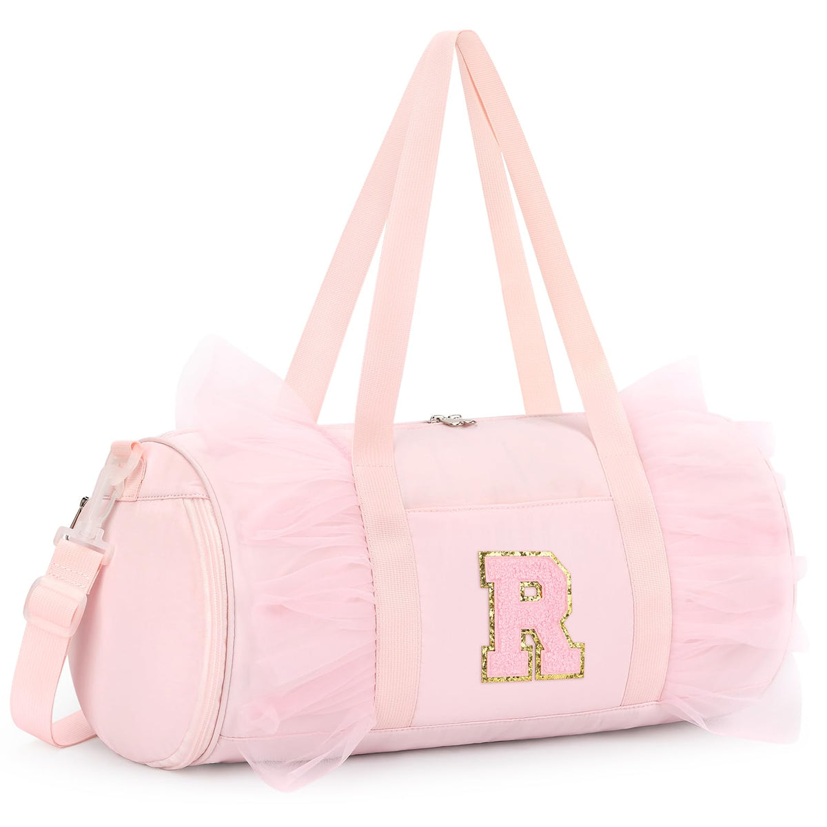 mibasies Ballet Dance Bag for Girls 4-6, Personalized Letter A Pink Gift