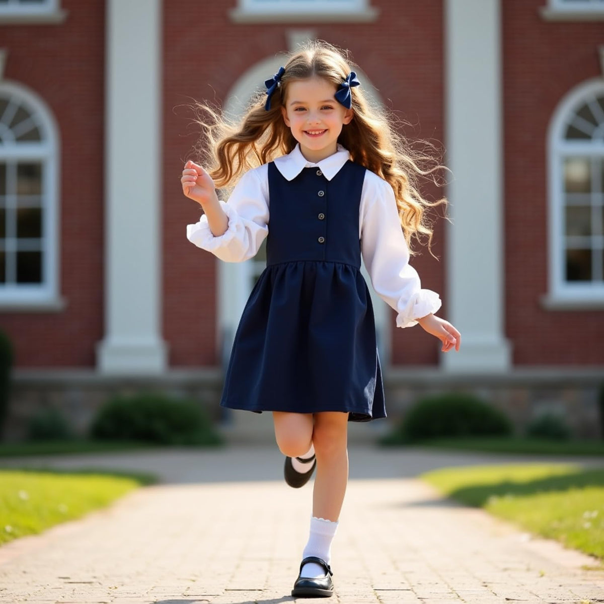 HONGTEYA 6 Pairs Cotton Girls Socks Ruffle Kids Crew Ankle School Uniform
