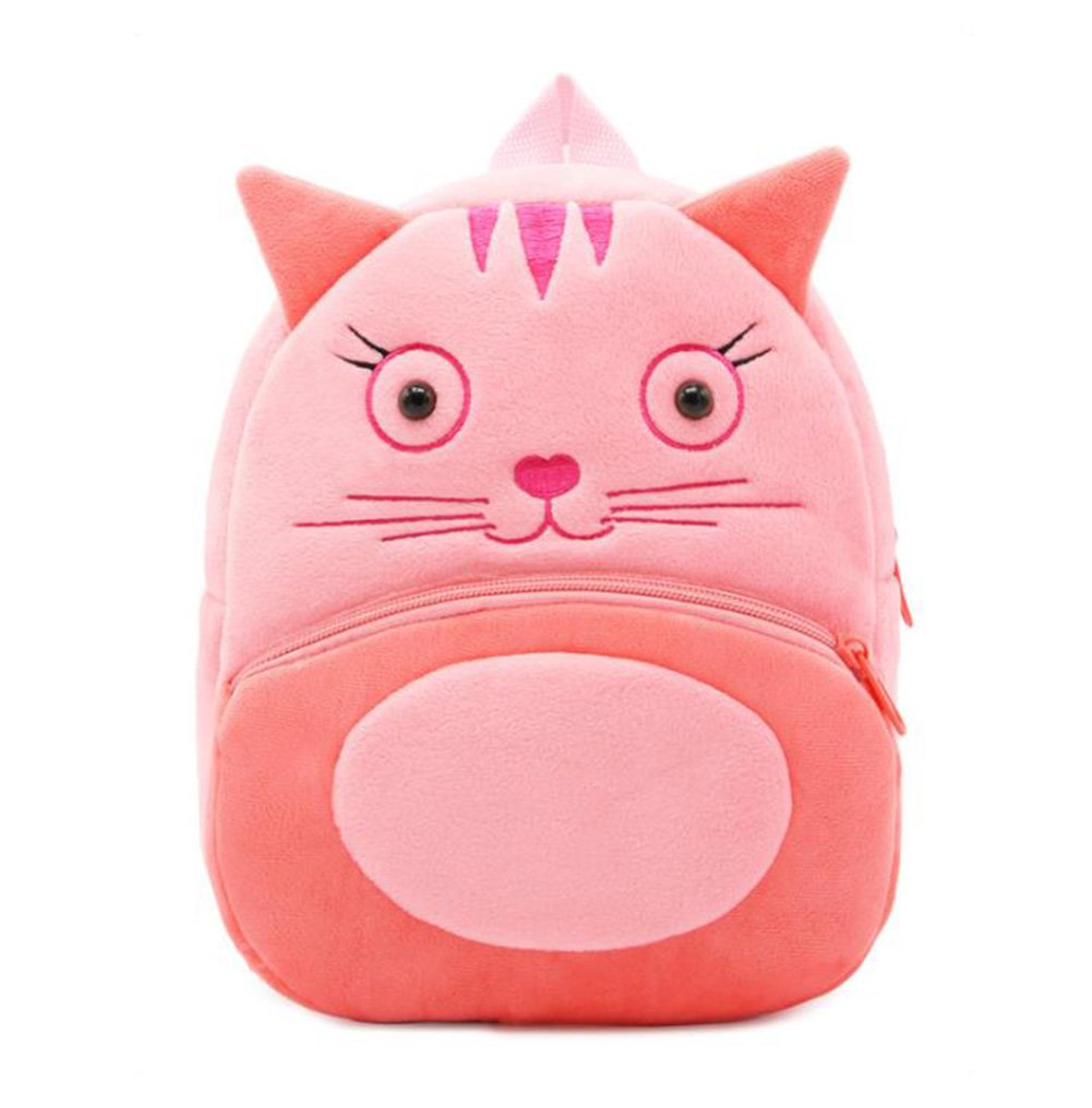 NICE CHOICE Cute Toddler Backpack Toddler Bag Plush Animal Cartoon Mini Travel Bag for Baby Girl Boy 2-6 Years(Pink Butterfly)
