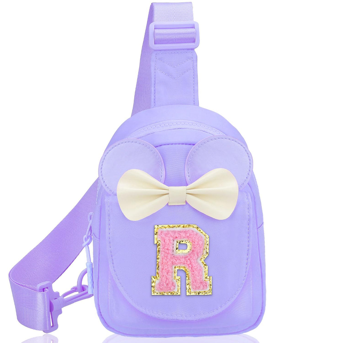 Girls Birthday Gifts for Kids - Initial Pink Small Sling Bags for Girl Fanny Pack Belt Bag for Crossbody Bags Purse for Kids Little Girl Gifts Pink A