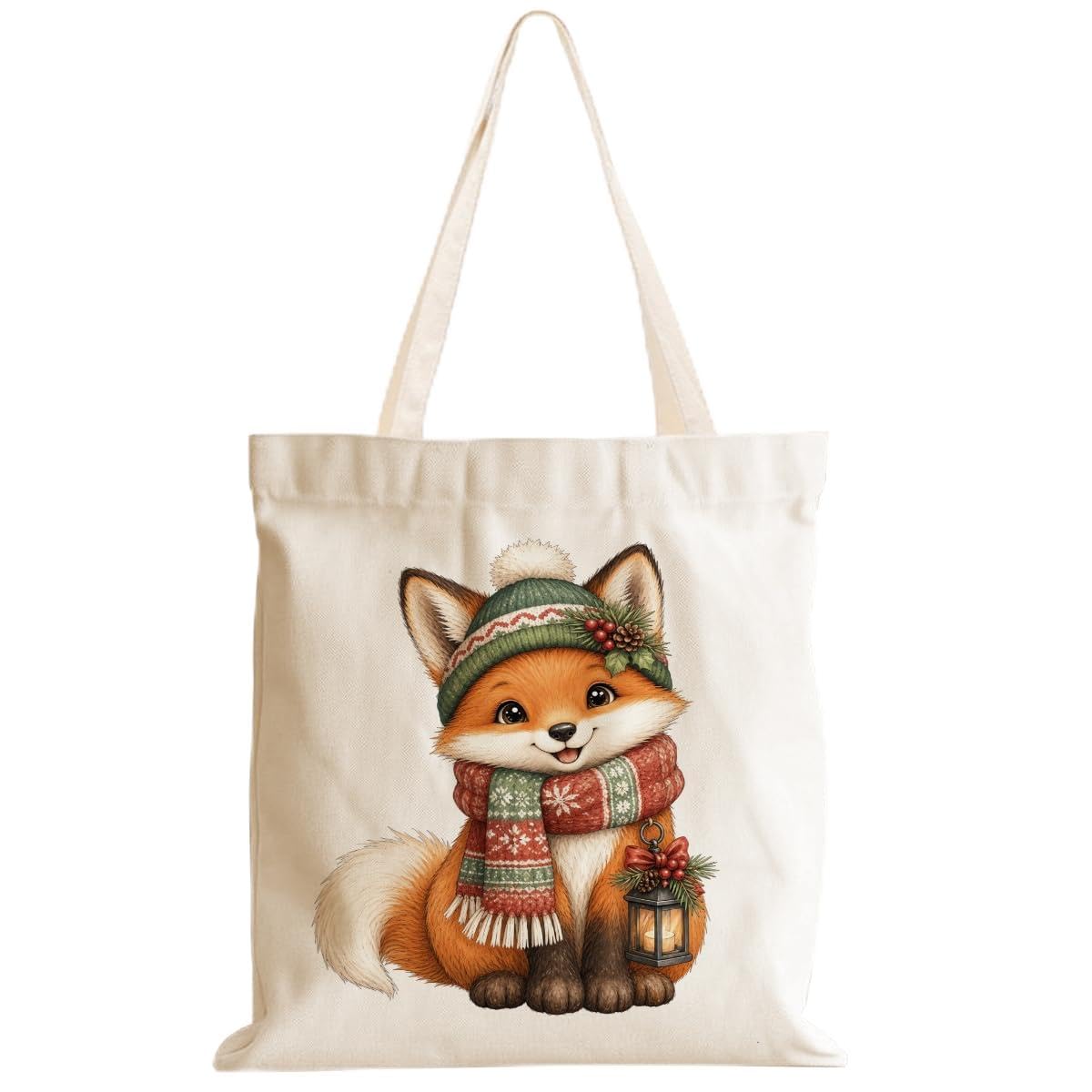 Cartoon Canvas Tote Bag, Gifts for Women Men Birthday Christmas Reusable Tote Shoulder Bag for Grocery Shopping 02