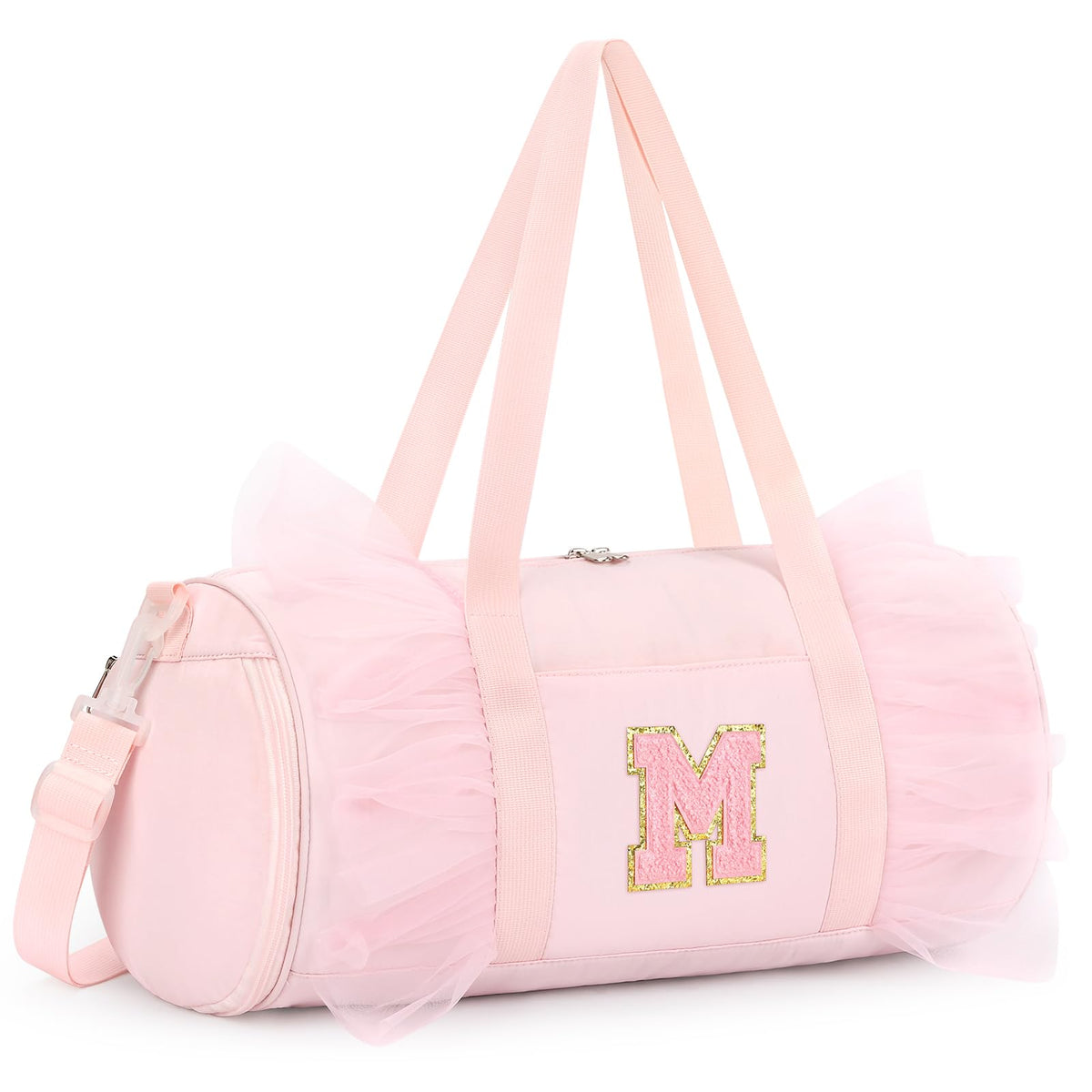 mibasies Ballet Dance Bag for Girls 4-6, Personalized Letter A Pink Gift