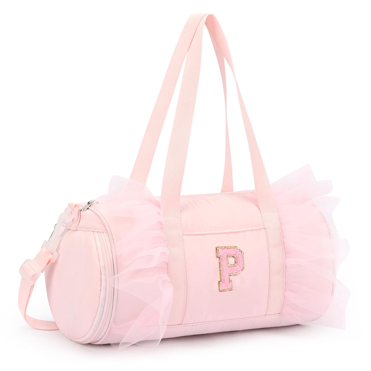 mibasies Ballet Dance Bag for Girls 4-6, Personalized Letter A Pink Gift