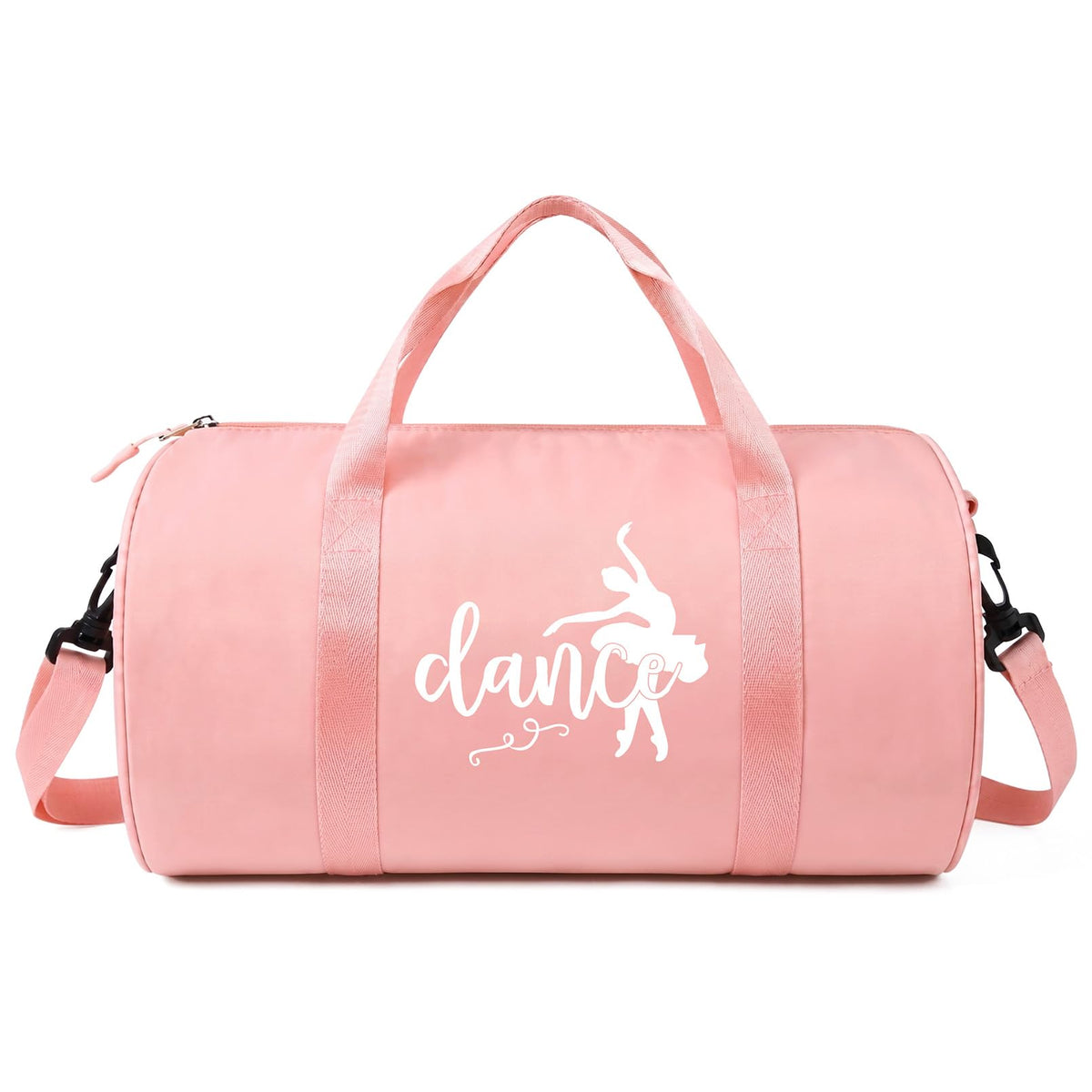 Small Dance Bag for Girls, 8L Lightweight Waterproof Duffle Ballet Bag with Shoulder Strap, Small Gymnastics Overnight Tote Bag for Ballet, Gym, Cheer, Travel - Black