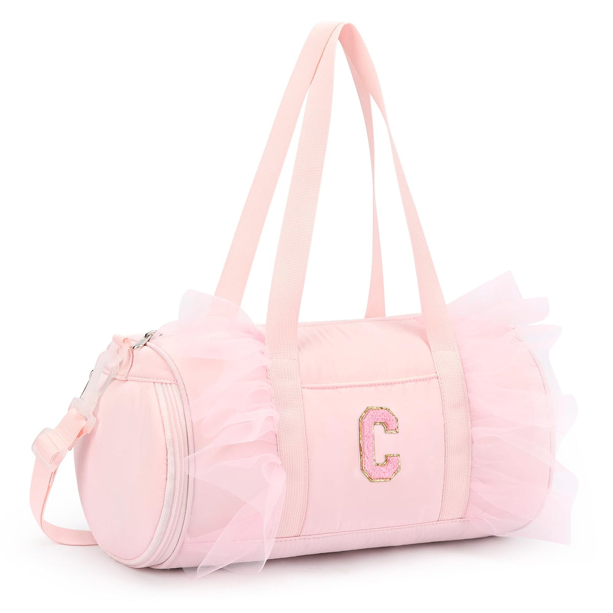 mibasies Ballet Dance Bag for Girls 4-6, Personalized Letter A Pink Gift