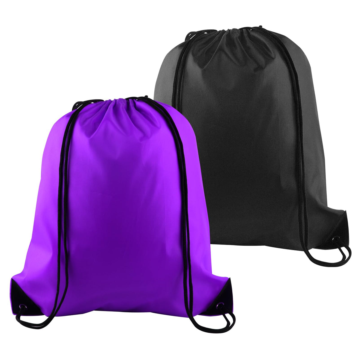 PLULON 2Pcs Drawstring Bags Bulk, Drawstring Backpack Pink Red String Backpack Cinch Sack Sport Gym Backpack Bags for Yoga Traveling Outdoor Sports