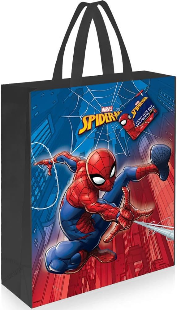 Spiderman Plastic Tote Bag | 13" x 11" | 1 Pc