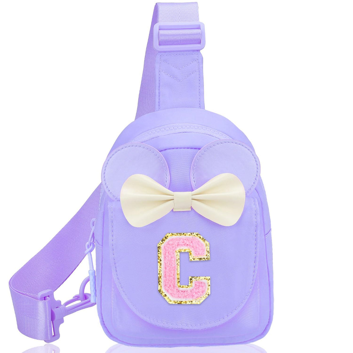 Girls Birthday Gifts for Kids - Initial Pink Small Sling Bags for Girl Fanny Pack Belt Bag for Crossbody Bags Purse for Kids Little Girl Gifts Pink A