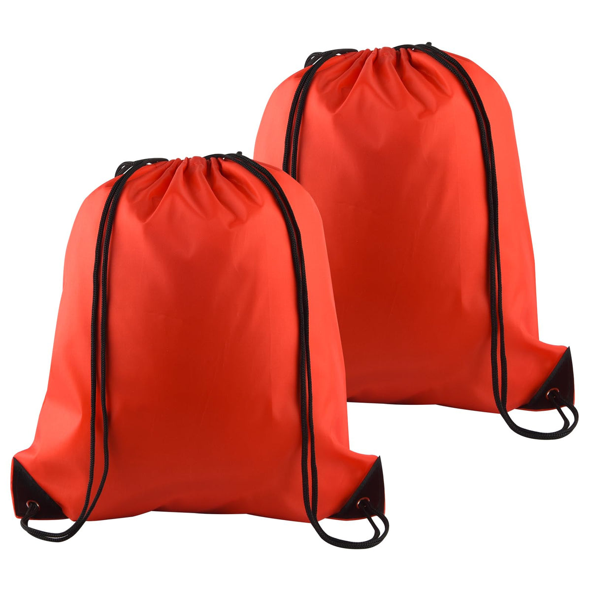 PLULON 2Pcs Drawstring Bags Bulk, Drawstring Backpack Pink Red String Backpack Cinch Sack Sport Gym Backpack Bags for Yoga Traveling Outdoor Sports
