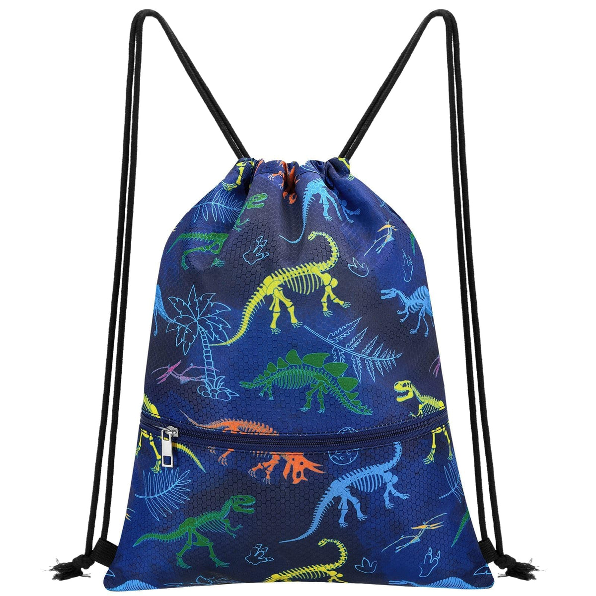 WAWSAM Kids Drawstring Backpack, Gym Swim Bag Cinch Bag for Girls Boys with Zipper Pocket