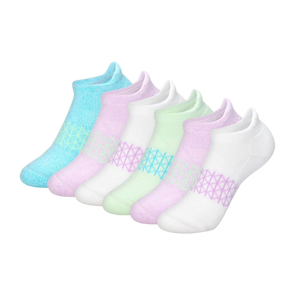 Hanes girls Socks Pack, Ankle, Crew, No Show 6 Pairs, Absolute Active Cushioned Ankle Socks for Girls