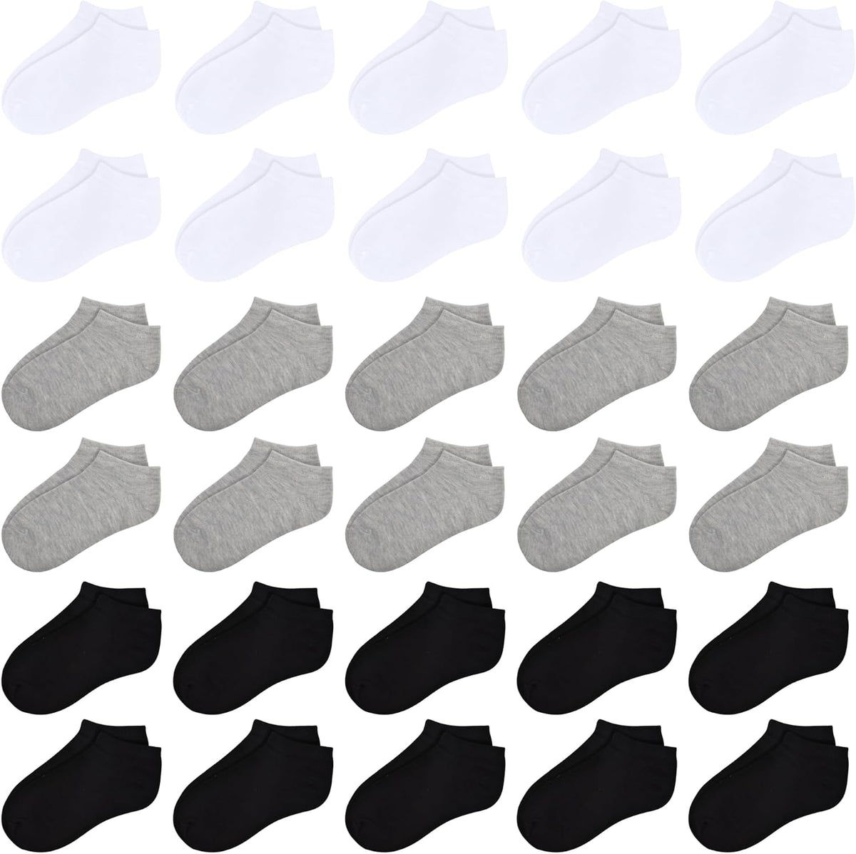 Toddler Socks 30 Pairs Kids Low Cut Socks 1-14 Years