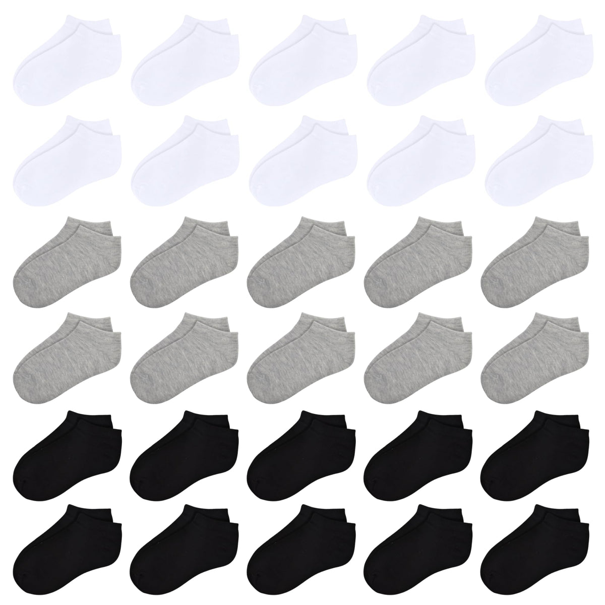 Toddler Socks 30 Pairs Kids Low Cut Socks 1-14 Years