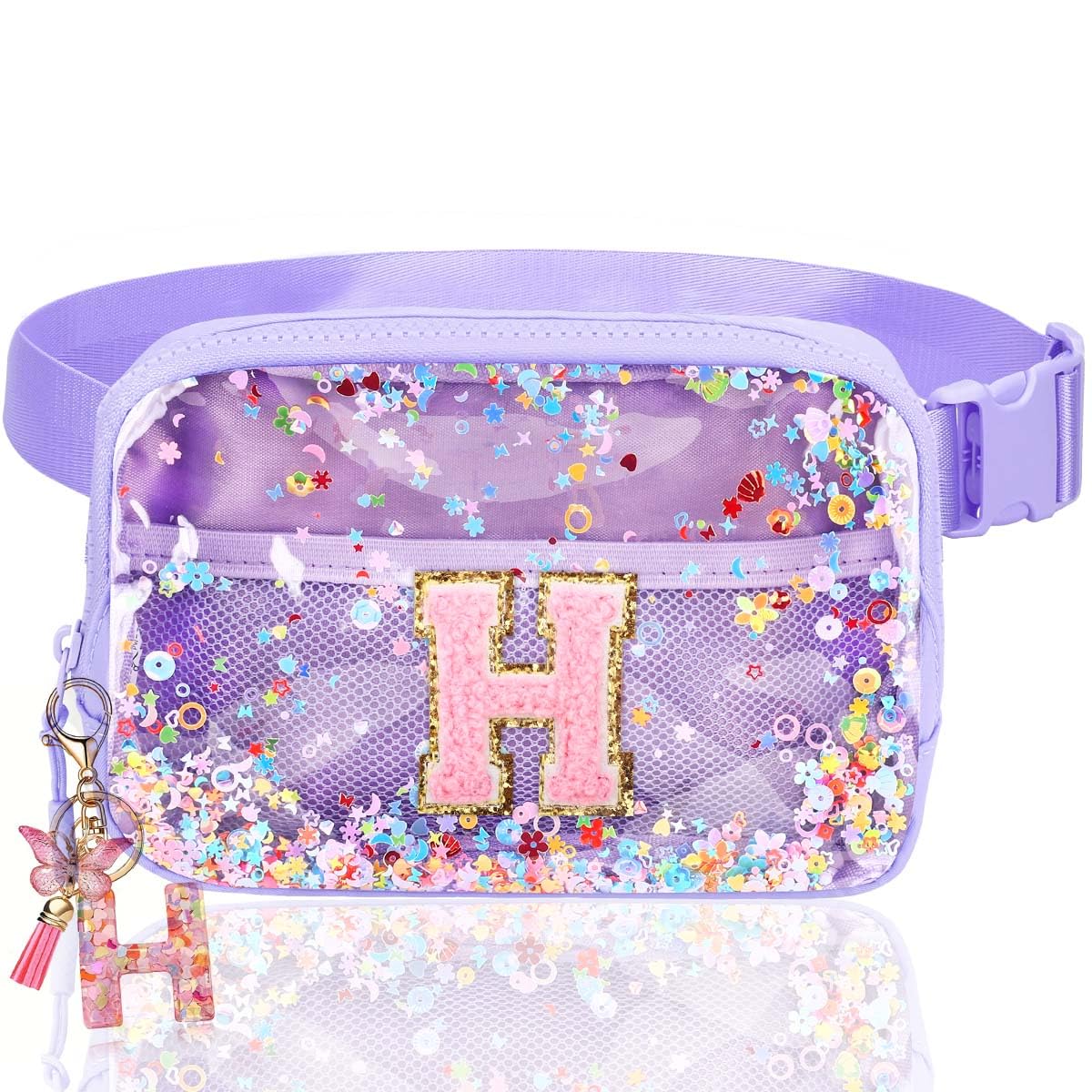 Fanny Pack for Girls Gift - Initial Letter Birthday Gifts for 4 5 6 7 8 9 Girl Crossbody Belt Bag Cute Personalized Trend Stuff Pink M