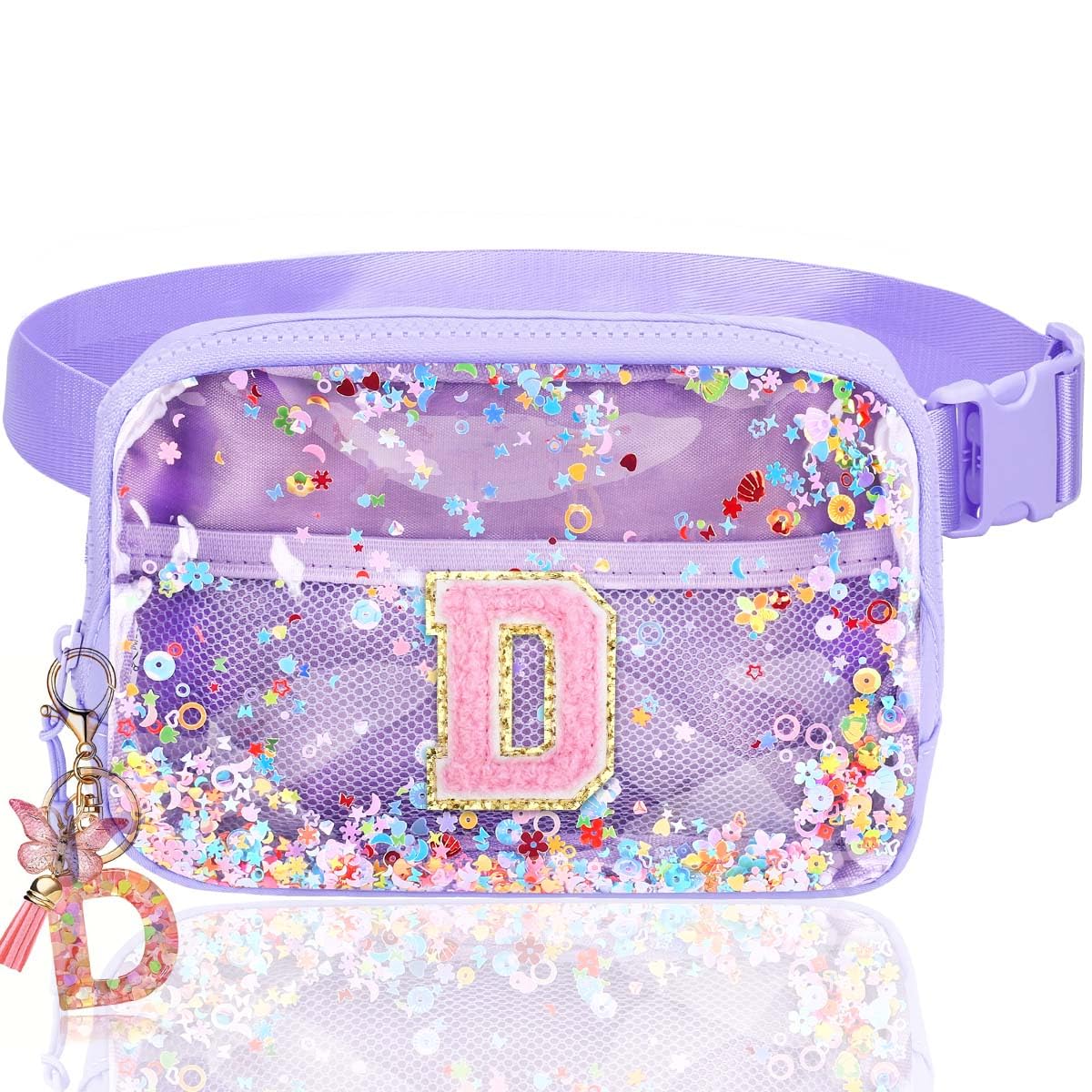 Fanny Pack for Girls Gift - Initial Letter Birthday Gifts for 4 5 6 7 8 9 Girl Crossbody Belt Bag Cute Personalized Trend Stuff Pink M