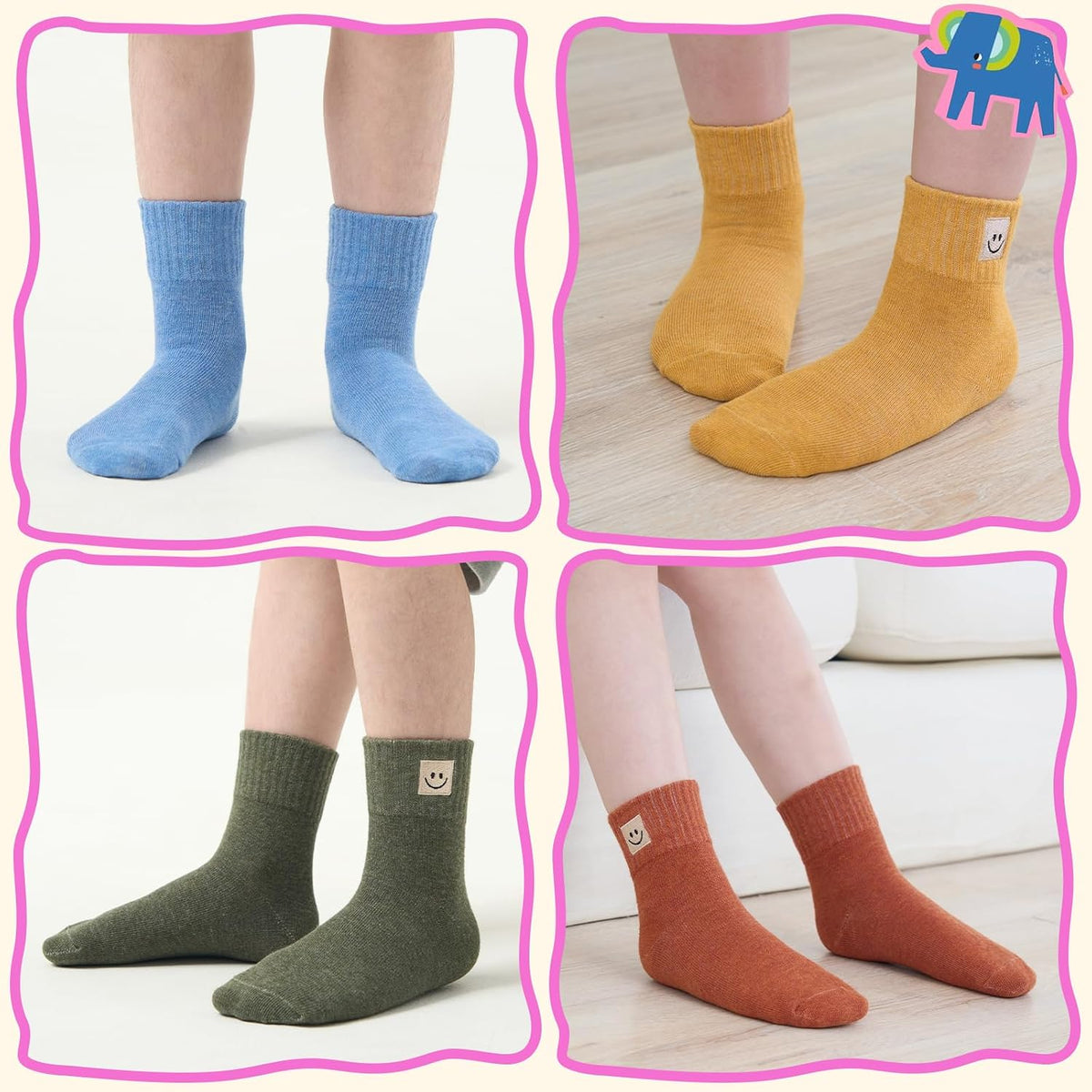 100% Cotton Ankle Socks for Girls,Athletic Cute Socks