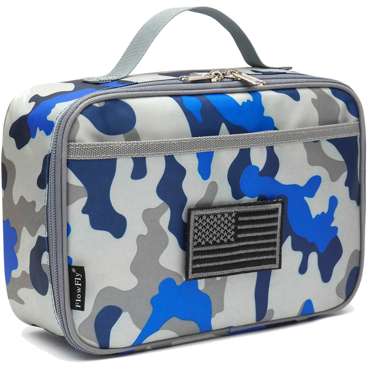 FlowFly Kids Lunch box Insulated Soft Bag Mini Cooler Back to School Thermal Meal Tote Kit for Girls, Boys, Car