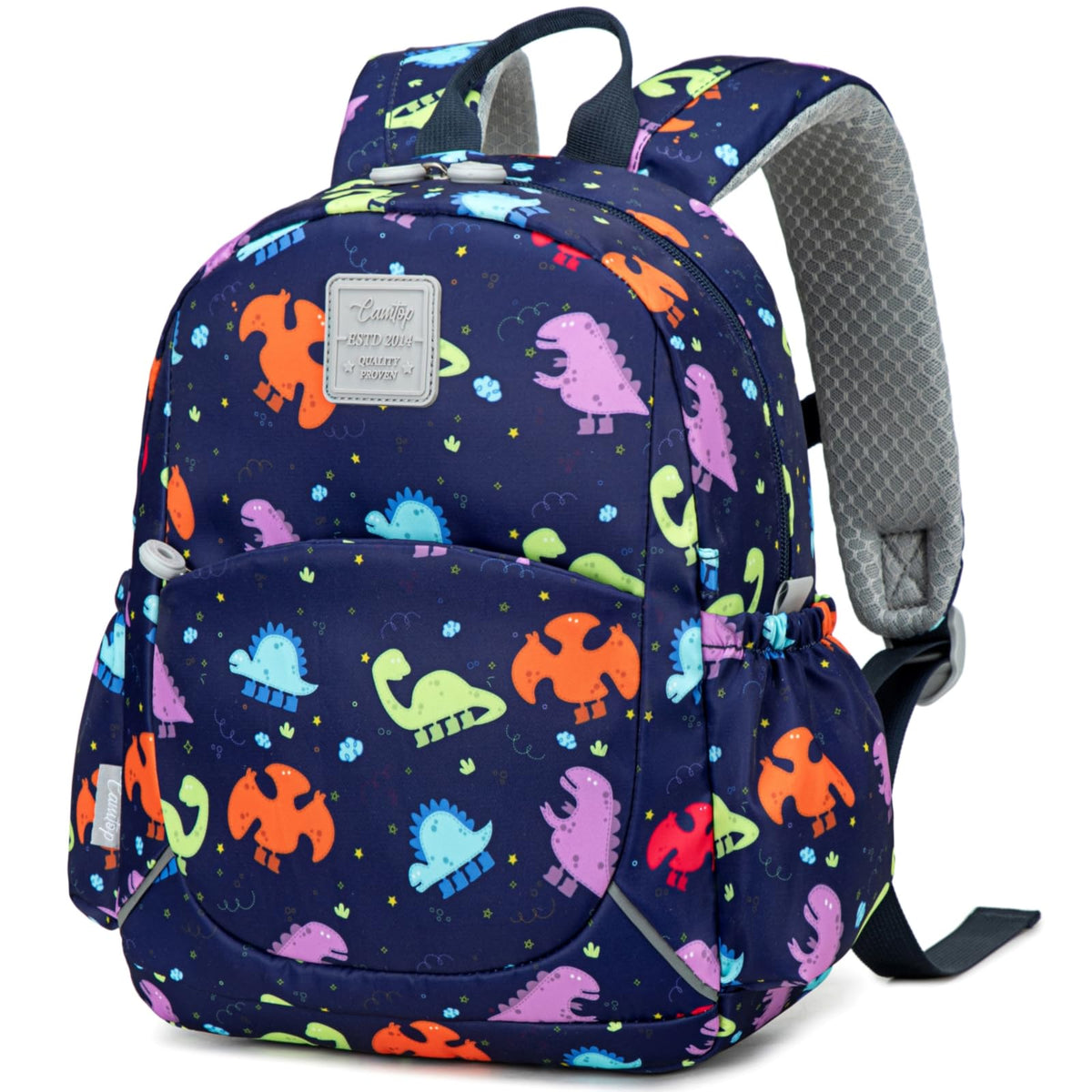 CAMTOP Toddler Backpack for Boys Girls 2-4, 12" H Kids Backpacks for Kindergarten Preschool, Small Bookbag for Daycare Travel (Black, 12''- Not fit A4 folder)
