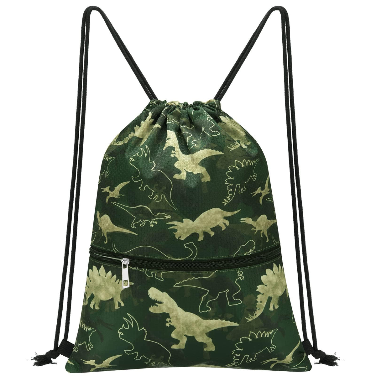 WAWSAM Kids Drawstring Backpack, Gym Swim Bag Cinch Bag for Girls Boys with Zipper Pocket